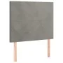 Cabecero con luces LED terciopelo gris claro 80x5x118/128 cm de vidaXL, Cabeceros y pies de cama - Ref: Foro24-3122174, Preci...