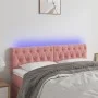 Rosa Samtkopfteil mit LED 144x7x78/88 cm von vidaXL, Kopf- und Fußteile - Ref: Foro24-3122001, Preis: 84,57 €, Rabatt: %