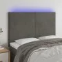 Headboard with LED lights dark gray velvet 144x5x118/128 cm by vidaXL, Headboards and footboards - Ref: Foro24-3122193, Price...