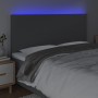 Cabecero con luces LED tela gris oscuro 180x5x118/128 cm de vidaXL, Cabeceros y pies de cama - Ref: Foro24-3122159, Precio: 1...