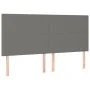 Cabecero con luces LED tela gris oscuro 180x5x118/128 cm de vidaXL, Cabeceros y pies de cama - Ref: Foro24-3122159, Precio: 1...