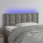 Hellgraues Samtkopfteil mit LED 80x5x78/88 cm von vidaXL, Kopf- und Fußteile - Ref: Foro24-3122076, Preis: 37,63 €, Rabatt: %
