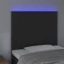 Kopfteil aus schwarzem Samt mit LED-Leuchten, 100 x 5 x 118/128 cm von vidaXL, Kopf- und Fußteile - Ref: Foro24-3122188, Prei...