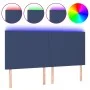 Cabecero con luces LED tela azul 180x5x118/128 cm de vidaXL, Cabeceros y pies de cama - Ref: Foro24-3122164, Precio: 110,19 €...