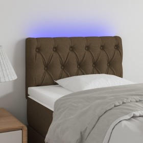 Cabecero con LED de tela marrón oscuro 80x7x78/88 cm de vidaXL, Cabeceros y pies de cama - Ref: Foro24-3121925, Precio: 45,22...