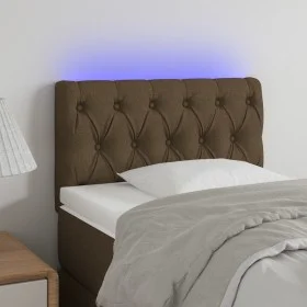 Kopfteil mit LED aus dunkelbraunem Stoff 80x7x78/88 cm von vidaXL, Kopf- und Fußteile - Ref: Foro24-3121925, Preis: 47,57 €, ...