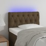 Cabecero con LED de tela marrón oscuro 80x7x78/88 cm de vidaXL, Cabeceros y pies de cama - Ref: Foro24-3121925, Precio: 45,22...