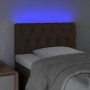 Cabecero con LED de tela marrón oscuro 80x7x78/88 cm de vidaXL, Cabeceros y pies de cama - Ref: Foro24-3121925, Precio: 45,22...