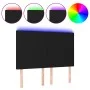 Cabecero con luces LED tela negro 144x5x118/128 cm de vidaXL, Cabeceros y pies de cama - Ref: Foro24-3122144, Precio: 100,70 ...