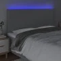 Headboard with LED lights light gray fabric 160x5x118/128 cm by vidaXL, Headboards and footboards - Ref: Foro24-3122150, Pric...