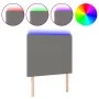 Headboard with LED lights dark gray fabric 100x5x118/128 cm by vidaXL, Headboards and footboards - Ref: Foro24-3122135, Price...