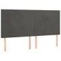 Headboard with LED lights dark gray velvet 160x5x118/128 cm by vidaXL, Headboards and footboards - Ref: Foro24-3122199, Price...