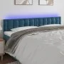 LED-Kopfteil aus dunkelblauem Samt, 180 x 5 x 78/88 cm von vidaXL, Kopf- und Fußteile - Ref: Foro24-3122110, Preis: 68,47 €, ...