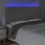 Cabecero con luces LED cuero sintético gris 160x5x118/128 cm de vidaXL, Cabeceros y pies de cama - Ref: Foro24-3122244, Preci...