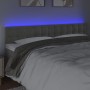 Cabecero con LED de terciopelo gris claro 160x5x78/88 cm de vidaXL, Cabeceros y pies de cama - Ref: Foro24-3122100, Precio: 7...