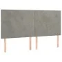 Cabecero con luces LED terciopelo gris claro 180x5x118/128 cm de vidaXL, Cabeceros y pies de cama - Ref: Foro24-3122204, Prec...