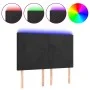 Cabecero con luces LED terciopelo negro 144x5x118/128 cm de vidaXL, Cabeceros y pies de cama - Ref: Foro24-3122194, Precio: 1...