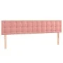 Cabecero con LED de terciopelo rosa 160x5x78/88 cm de vidaXL, Cabeceros y pies de cama - Ref: Foro24-3122105, Precio: 70,23 €...