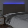 Cabecero con luces LED tela gris taupe 200x5x118/128 cm de vidaXL, Cabeceros y pies de cama - Ref: Foro24-3122170, Precio: 14...