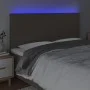 Cabecero con luces LED tela gris taupe 200x5x118/128 cm de vidaXL, Cabeceros y pies de cama - Ref: Foro24-3122170, Precio: 13...