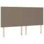 Cabecero con luces LED tela gris taupe 200x5x118/128 cm de vidaXL, Cabeceros y pies de cama - Ref: Foro24-3122170, Precio: 13...