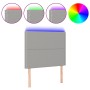 Cabecero con luces LED tela gris claro 100x5x118/128 cm de vidaXL, Cabeceros y pies de cama - Ref: Foro24-3122274, Precio: 57...