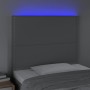 Cabecero con luces LED tela gris claro 100x5x118/128 cm de vidaXL, Cabeceros y pies de cama - Ref: Foro24-3122274, Precio: 57...