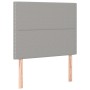 Cabecero con luces LED tela gris claro 100x5x118/128 cm de vidaXL, Cabeceros y pies de cama - Ref: Foro24-3122274, Precio: 57...