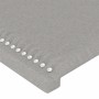 Cabecero con luces LED tela gris claro 100x5x118/128 cm de vidaXL, Cabeceros y pies de cama - Ref: Foro24-3122274, Precio: 57...