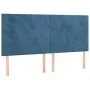 Cabecero con luces LED terciopelo azul oscuro 200x5x118/128 cm de vidaXL, Cabeceros y pies de cama - Ref: Foro24-3122214, Pre...