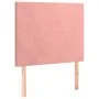 Cabecero con luces LED terciopelo rosa 80x5x118/128 cm de vidaXL, Cabeceros y pies de cama - Ref: Foro24-3122179, Precio: 62,...
