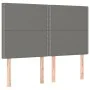 Headboard with LED lights dark gray fabric 144x5x118/128 cm by vidaXL, Headboards and footboards - Ref: Foro24-3122283, Price...
