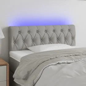 Cabecero con LED de tela gris claro 90x7x78/88 cm de vidaXL, Cabeceros y pies de cama - Ref: Foro24-3121930, Precio: 54,04 €,...