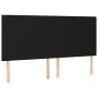 Headboard with LED lights black fabric 180x5x118/128 cm by vidaXL, Headboards and footboards - Ref: Foro24-3122160, Price: 12...