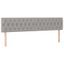 Cabecero con LED de tela gris claro 200x7x78/88 cm de vidaXL, Cabeceros y pies de cama - Ref: Foro24-3121970, Precio: 69,39 €...