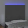 Cabecero con luces LED terciopelo gris oscuro 80x5x118/128 cm de vidaXL, Cabeceros y pies de cama - Ref: Foro24-3122175, Prec...