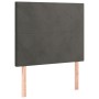 Cabecero con luces LED terciopelo gris oscuro 80x5x118/128 cm de vidaXL, Cabeceros y pies de cama - Ref: Foro24-3122175, Prec...