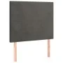 Cabecero con luces LED terciopelo gris oscuro 80x5x118/128 cm de vidaXL, Cabeceros y pies de cama - Ref: Foro24-3122175, Prec...