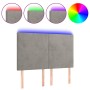 Cabecero con luces LED terciopelo gris claro 144x5x118/128 cm de vidaXL, Cabeceros y pies de cama - Ref: Foro24-3122192, Prec...