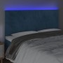 Cabecero con luces LED terciopelo azul oscuro 160x5x118/128 cm de vidaXL, Cabeceros y pies de cama - Ref: Foro24-3122202, Pre...