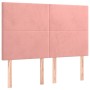 Cabecero con luces LED terciopelo rosa 144x5x118/128 cm de vidaXL, Cabeceros y pies de cama - Ref: Foro24-3122197, Precio: 12...