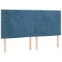 Cabecero con luces LED terciopelo azul oscuro 160x5x118/128 cm de vidaXL, Cabeceros y pies de cama - Ref: Foro24-3122202, Pre...