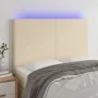 Cabecero con luces LED tela crema 144x5x118/128 cm de vidaXL, Cabeceros y pies de cama - Ref: Foro24-3122147, Precio: 116,37 ...