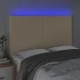 Cabecero con luces LED tela crema 144x5x118/128 cm de vidaXL, Cabeceros y pies de cama - Ref: Foro24-3122147, Precio: 116,37 ...