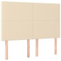 Cabecero con luces LED tela crema 144x5x118/128 cm de vidaXL, Cabeceros y pies de cama - Ref: Foro24-3122147, Precio: 119,67 ...