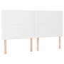 Cabecero con luces LED cuero sintético blanco 180x5x118/128 cm de vidaXL, Cabeceros y pies de cama - Ref: Foro24-3122247, Pre...
