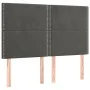 Headboard with LED lights dark gray velvet 144x5x118/128 cm by vidaXL, Headboards and footboards - Ref: Foro24-3122333, Price...