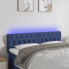 Cabecero con LED de tela azul 160x7x78/88 cm de vidaXL, Cabeceros y pies de cama - Ref: Foro24-3121960, Precio: 79,70 €, Desc...