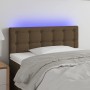 Cabecero con LED de tela marrón oscuro 100x5x78/88 cm de vidaXL, Cabeceros y pies de cama - Ref: Foro24-3122039, Precio: 38,5...