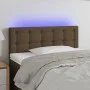 Headboard with LED in dark brown fabric 100x5x78/88 cm by vidaXL, Headboards and footboards - Ref: Foro24-3122039, Price: 40,...